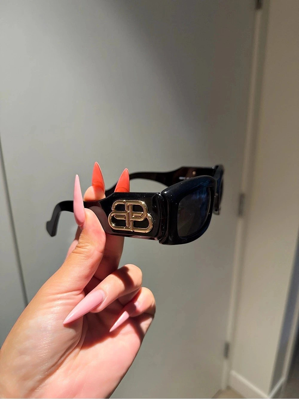 Balenciaga BB0095S Black Logo Sunglasses